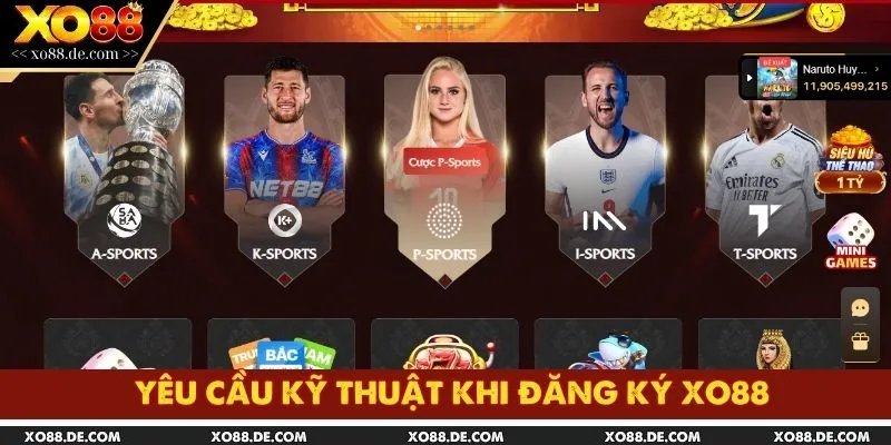 Tổng Hợp Yêu Cầu Kỹ Thuật Khi Đăng Ký XO88 Năm 2025 